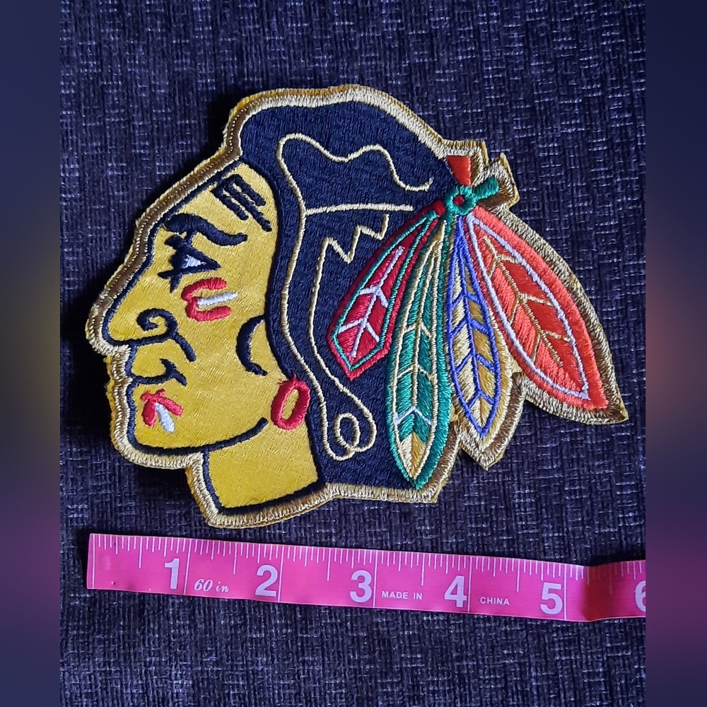 CHICAGO BLACKHAWKS INDIAN HEAD - NHL—-Embroidered Patch